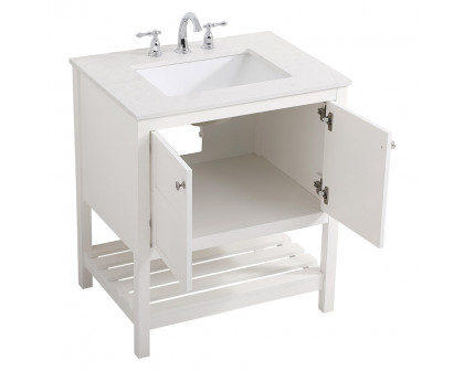 Elegant Bathroom Vanity - White (VF16430WH)