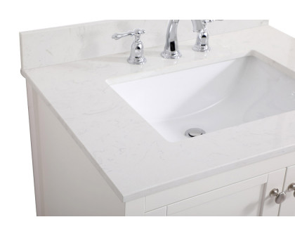 Elegant Bathroom Vanity - White (VF16430WH-BS)