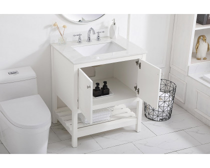 Elegant Bathroom Vanity - White (VF16430WH-BS)