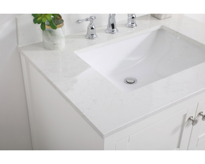 Elegant Bathroom Vanity - White (VF16430WH-BS)