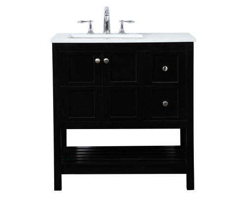 Elegant Bathroom Vanity - Black (VF16432BK)