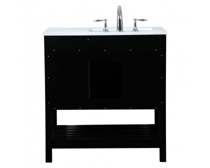 Elegant Bathroom Vanity - Black (VF16432BK)