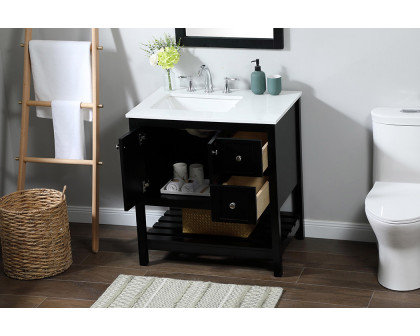 Elegant Bathroom Vanity - Black (VF16432BK)