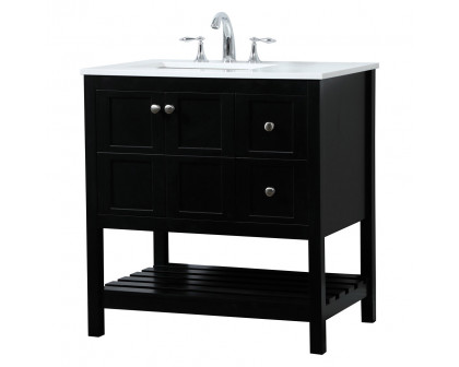 Elegant Bathroom Vanity - Black (VF16432BK)