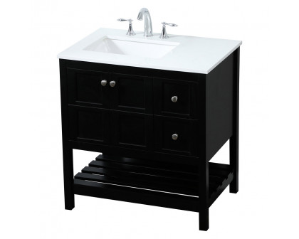 Elegant Bathroom Vanity - Black (VF16432BK)