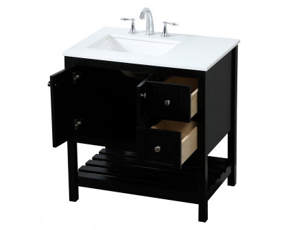 Elegant Bathroom Vanity - Black (VF16432BK)