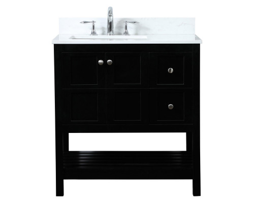 Elegant Bathroom Vanity - Black (VF16432BK-BS)