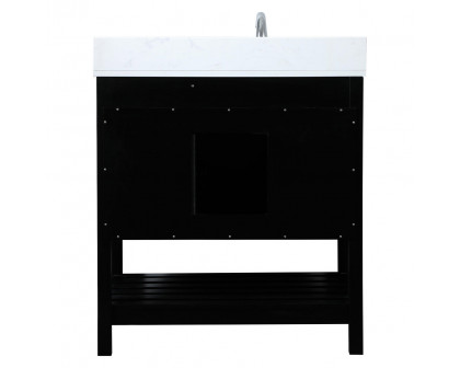 Elegant Bathroom Vanity - Black (VF16432BK-BS)