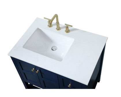 Elegant Bathroom Vanity - Blue (VF16432BL)