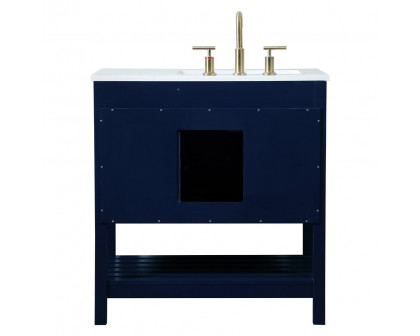 Elegant Bathroom Vanity - Blue (VF16432BL)