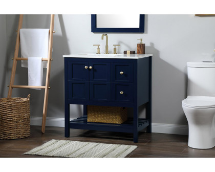 Elegant Bathroom Vanity - Blue (VF16432BL)