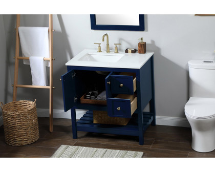 Elegant Bathroom Vanity - Blue (VF16432BL)