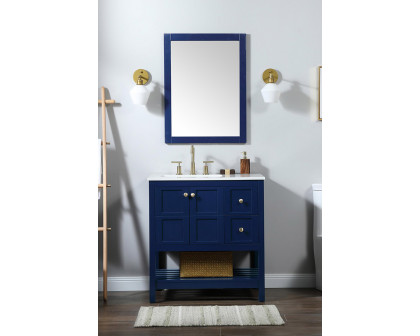 Elegant Bathroom Vanity - Blue (VF16432BL)