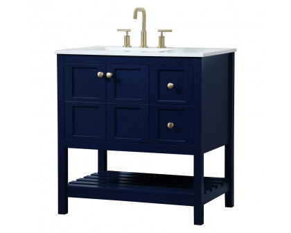 Elegant Bathroom Vanity - Blue (VF16432BL)