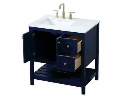 Elegant Bathroom Vanity - Blue (VF16432BL)