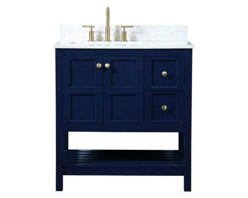 Elegant Bathroom Vanity - Blue (VF16432BL-BS)