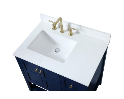 Elegant Bathroom Vanity - Blue (VF16432BL-BS)