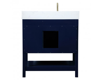 Elegant Bathroom Vanity - Blue (VF16432BL-BS)