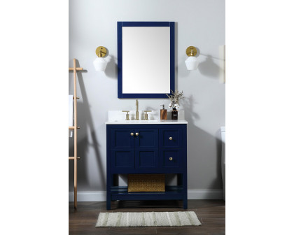 Elegant Bathroom Vanity - Blue (VF16432BL-BS)