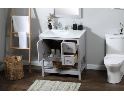 Elegant Bathroom Vanity - Gray (VF16432GR)