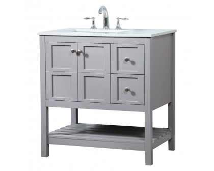 Elegant Bathroom Vanity - Gray (VF16432GR)