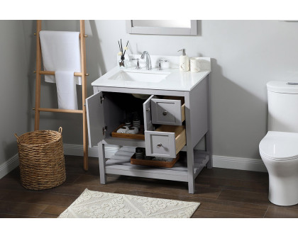 Elegant Bathroom Vanity - Gray (VF16432GR-BS)