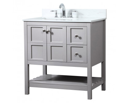 Elegant Bathroom Vanity - Gray (VF16432GR-BS)