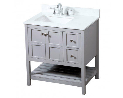 Elegant Bathroom Vanity - Gray (VF16432GR-BS)