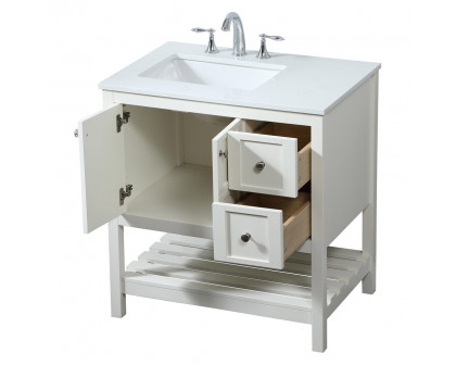 Elegant Bathroom Vanity - White (VF16432WH)