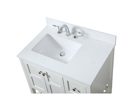 Elegant Bathroom Vanity - White (VF16432WH-BS)