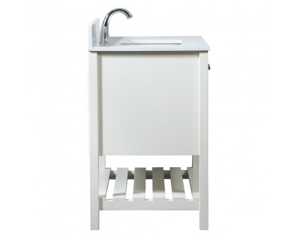 Elegant Bathroom Vanity - White (VF16432WH-BS)