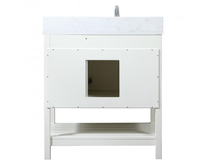 Elegant Bathroom Vanity - White (VF16432WH-BS)