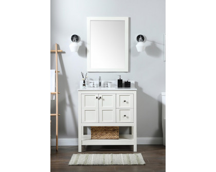 Elegant Bathroom Vanity - White (VF16432WH-BS)