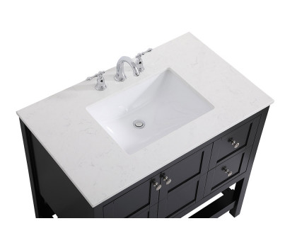 Elegant Bathroom Vanity - Black (VF16436BK)