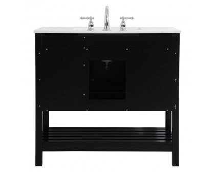 Elegant Bathroom Vanity - Black (VF16436BK)