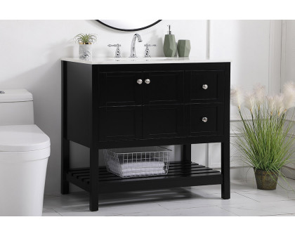 Elegant Bathroom Vanity - Black (VF16436BK)