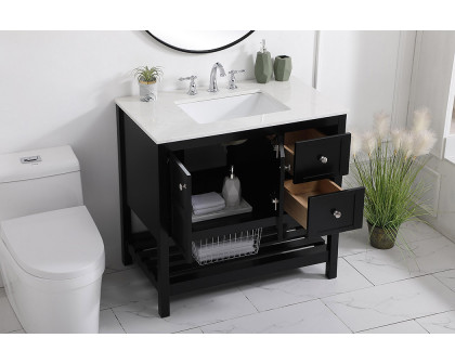 Elegant Bathroom Vanity - Black (VF16436BK)