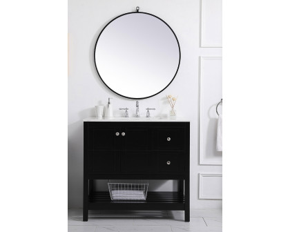 Elegant Bathroom Vanity - Black (VF16436BK)