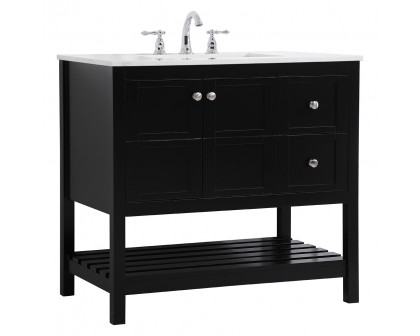 Elegant Bathroom Vanity - Black (VF16436BK)