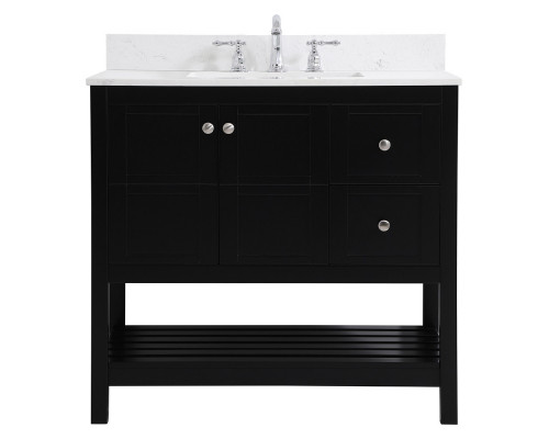 Elegant Bathroom Vanity - Black (VF16436BK-BS)