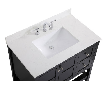 Elegant Bathroom Vanity - Black (VF16436BK-BS)