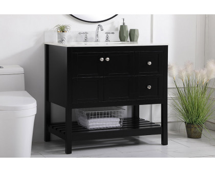 Elegant Bathroom Vanity - Black (VF16436BK-BS)