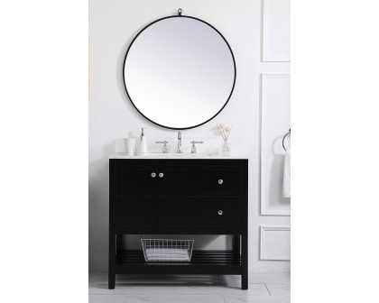 Elegant Bathroom Vanity - Black (VF16436BK-BS)