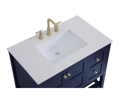 Elegant Bathroom Vanity - Blue (VF16436BL)