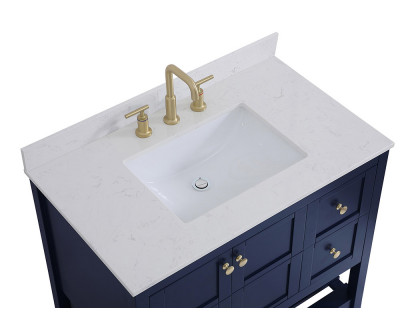 Elegant Bathroom Vanity - Blue (VF16436BL-BS)