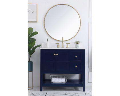 Elegant Bathroom Vanity - Blue (VF16436BL-BS)