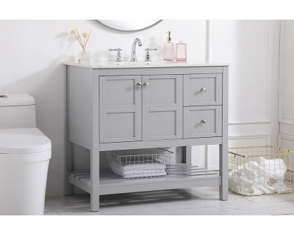 Elegant Bathroom Vanity - Gray (VF16436GR)