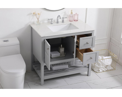 Elegant Bathroom Vanity - Gray (VF16436GR)