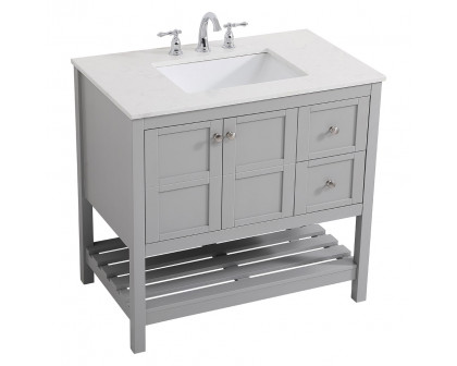 Elegant Bathroom Vanity - Gray (VF16436GR)