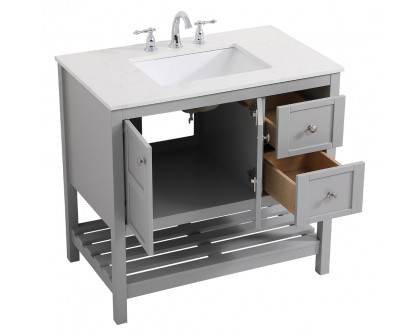 Elegant Bathroom Vanity - Gray (VF16436GR)